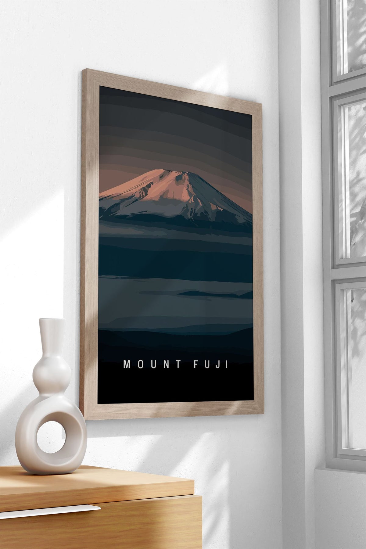 Clean Mt Fuji Japanese Art Asian Style Poster | Wall Art for Home & Office | High-Quality Print - High-Quality Visual Display