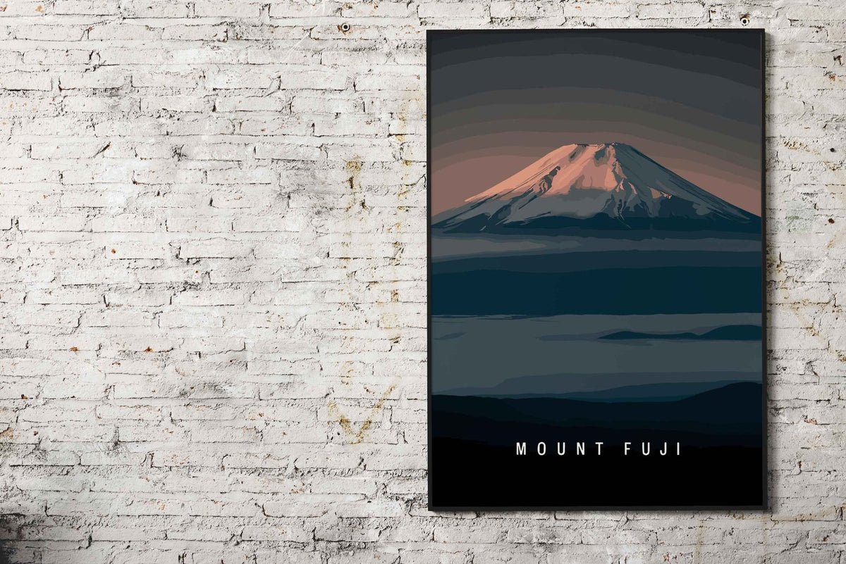 Clean Mt Fuji Japanese Art Asian Style Poster | Wall Art for Home & Office | High-Quality Print - High-Quality Visual Display