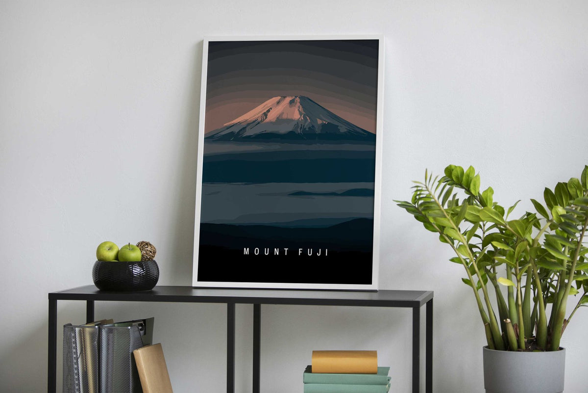 Clean Mt Fuji Japanese Art Asian Style Poster | Wall Art for Home & Office | High-Quality Print - High-Quality Visual Display