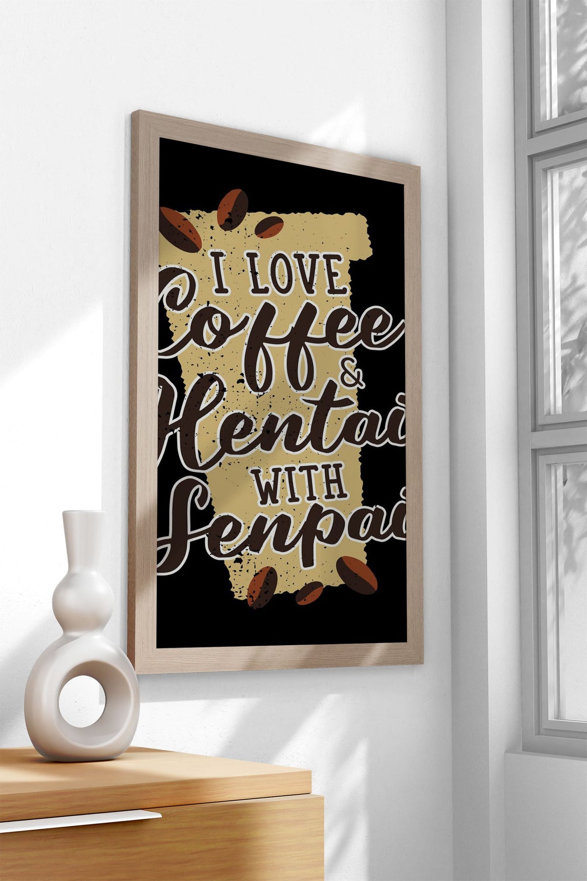 Coffee Anime Hentai Senpai Asian Style Poster | Wall Art for Home & Office | High-Quality Print - High-Quality Visual Display