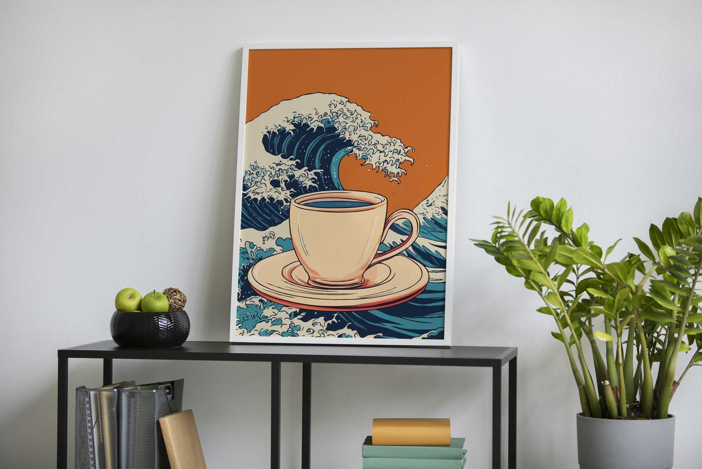 Coffee Wave Asian Style Poster | Wall Art for Home & Office | High-Quality Print
