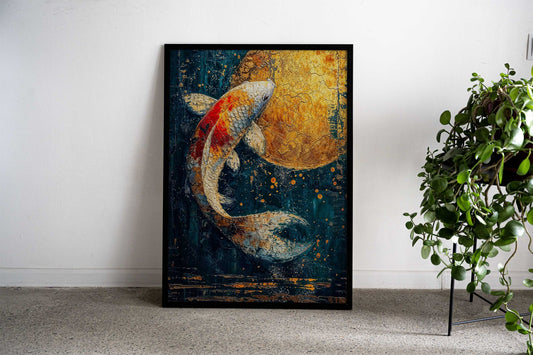 Colourful Koi Asian Style Poster | Wall Art for Home & Office | High-Quality Print - High-Quality Visual Display