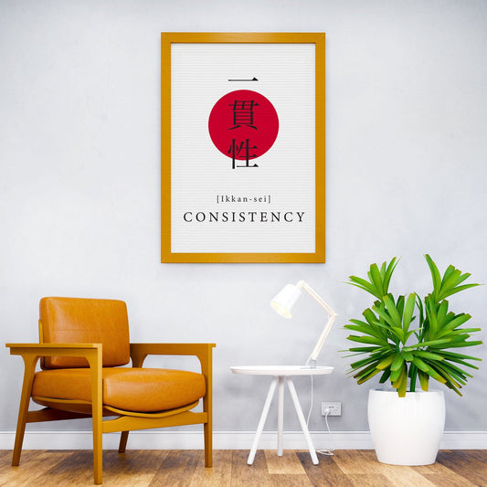 Consistency Japanese Style Asian Style Poster | Wall Art for Home & Office | High-Quality Print - High-Quality Visual Display