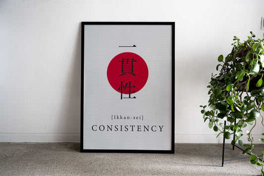 Consistency Japanese Style Asian Style Poster | Wall Art for Home & Office | High-Quality Print - High-Quality Visual Display