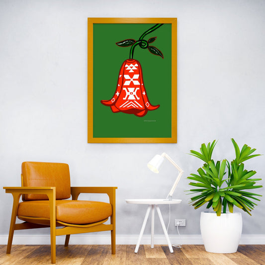 Copihue mapuche flower Asian Style Poster | Wall Art for Home & Office | High-Quality Print - High-Quality Visual Display