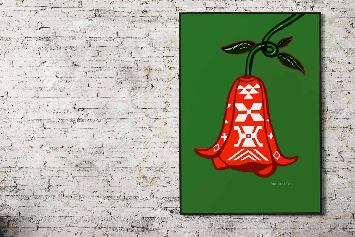 Copihue mapuche flower Asian Style Poster | Wall Art for Home & Office | High-Quality Print - High-Quality Visual Display