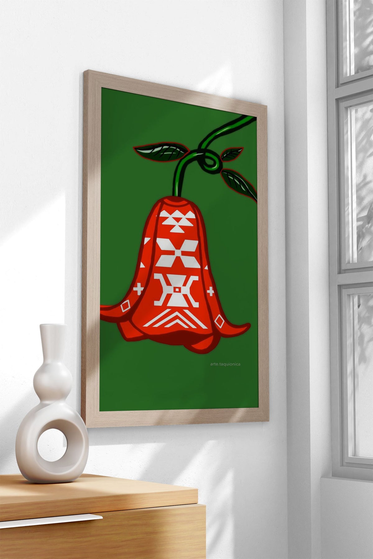 Copihue mapuche flower Asian Style Poster | Wall Art for Home & Office | High-Quality Print - High-Quality Visual Display