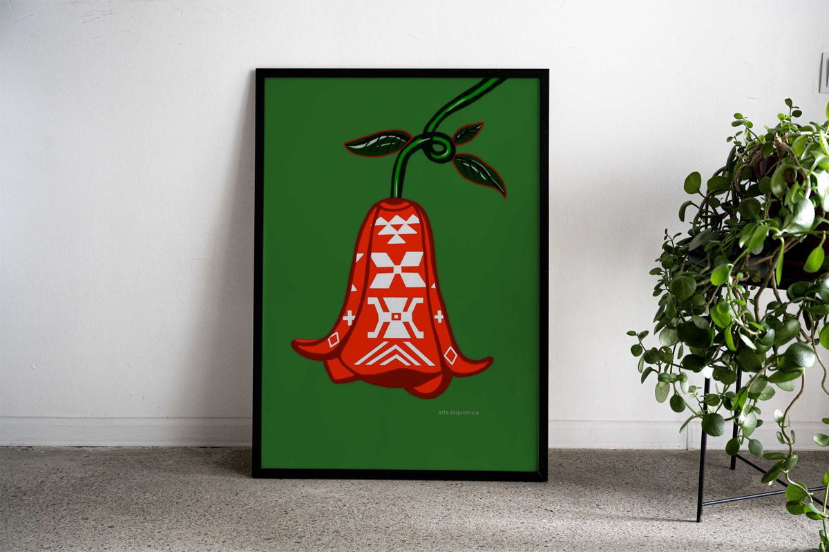 Copihue mapuche flower Asian Style Poster | Wall Art for Home & Office | High-Quality Print - High-Quality Visual Display
