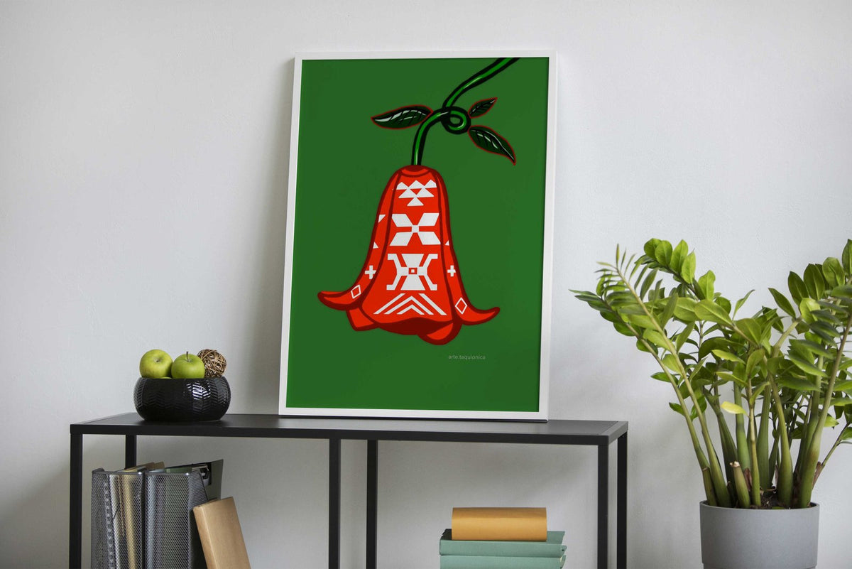Copihue mapuche flower Asian Style Poster | Wall Art for Home & Office | High-Quality Print - High-Quality Visual Display