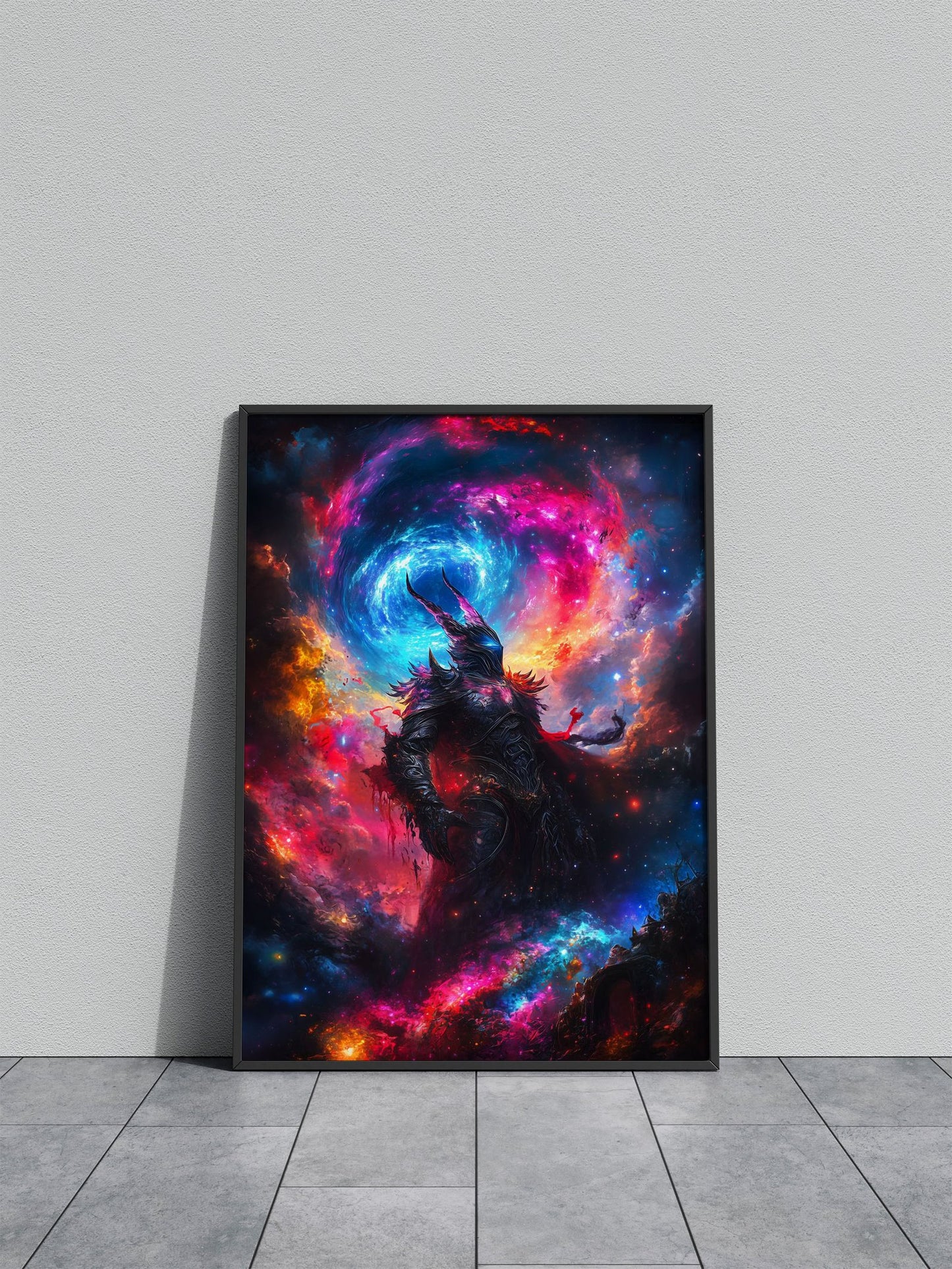Cosmic Demon Warrior Asian Style Poster | Wall Art for Home & Office | High-Quality Print - High-Quality Visual Display
