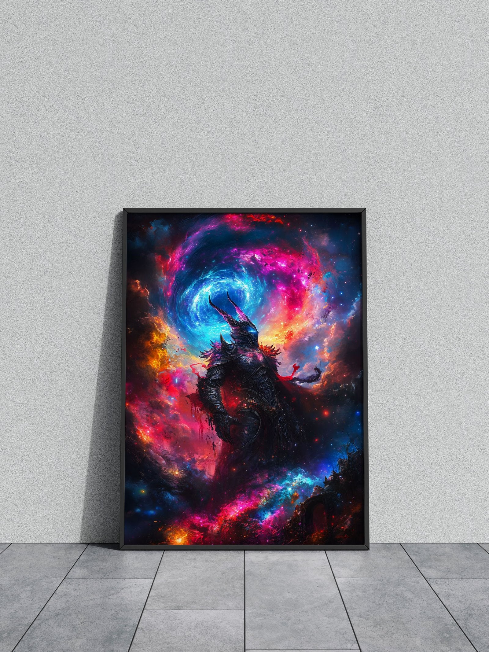 Cosmic Demon Warrior Asian Style Poster | Wall Art for Home & Office | High-Quality Print - High-Quality Visual Display