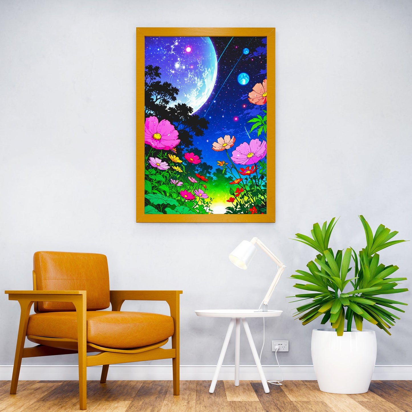 Cosmic Garden Asian Style Poster | Wall Art for Home & Office | High-Quality Print - High-Quality Visual Display