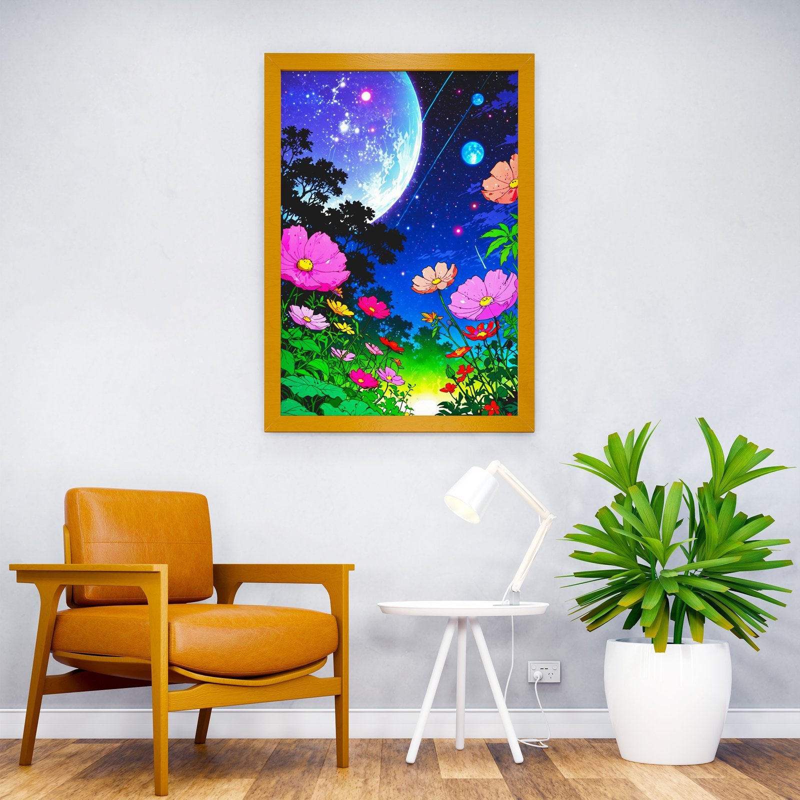 Cosmic Garden Asian Style Poster | Wall Art for Home & Office | High-Quality Print - High-Quality Visual Display