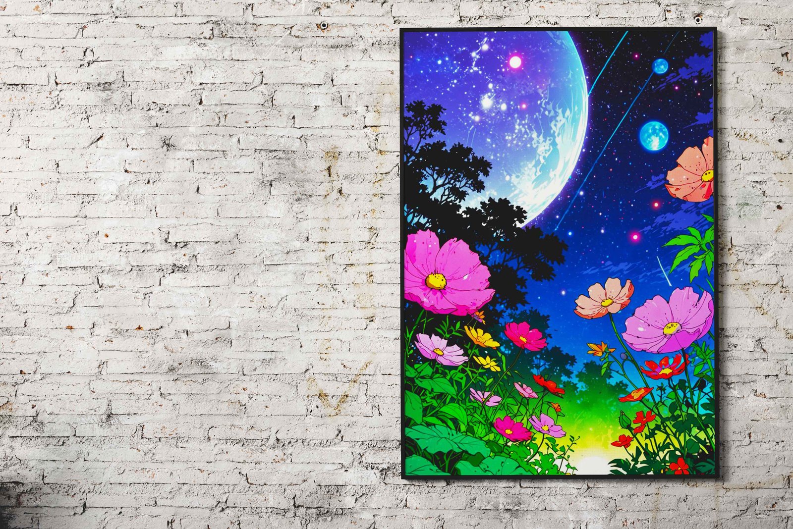 Cosmic Garden Asian Style Poster | Wall Art for Home & Office | High-Quality Print - High-Quality Visual Display