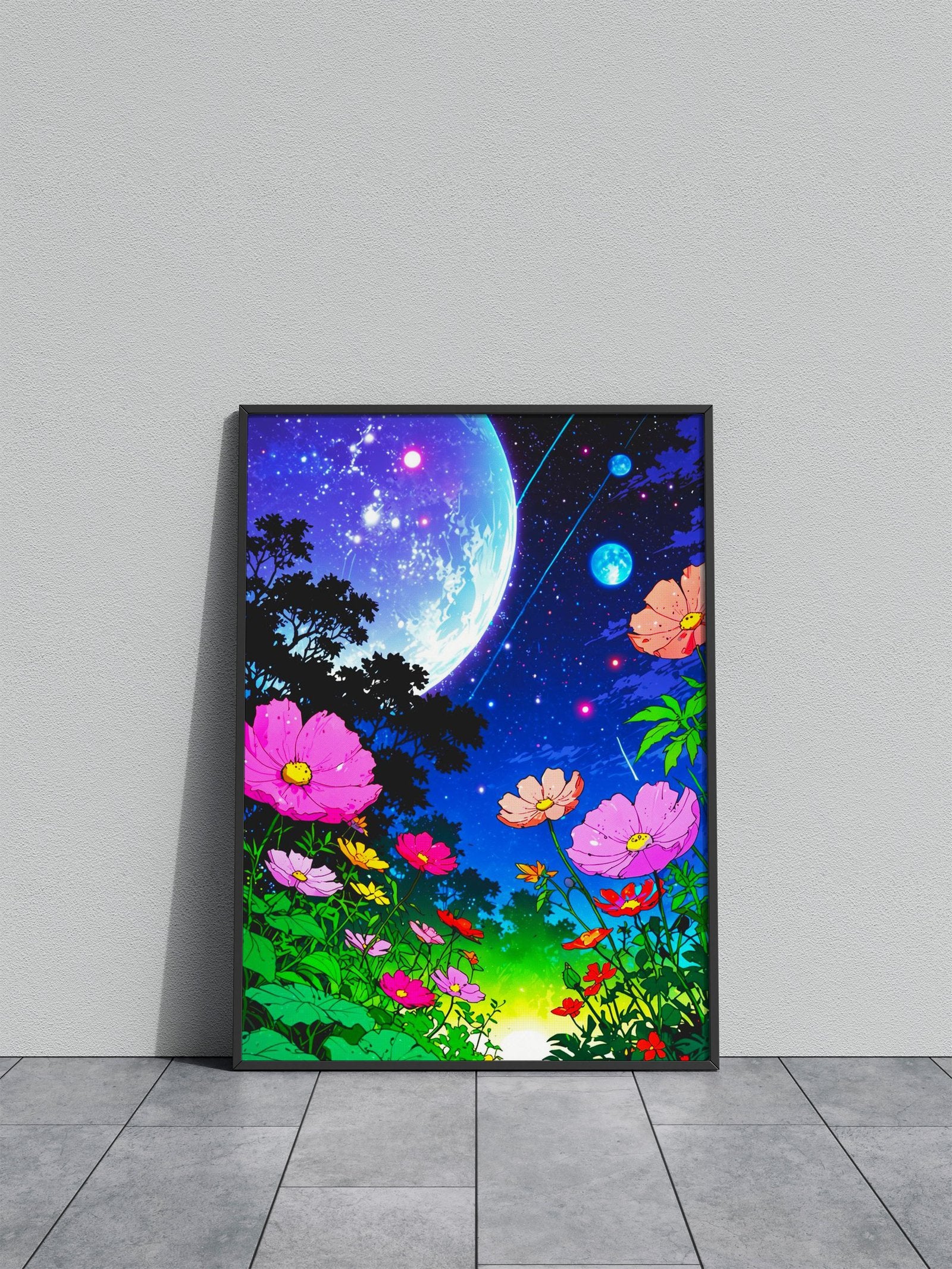 Cosmic Garden Asian Style Poster | Wall Art for Home & Office | High-Quality Print - High-Quality Visual Display