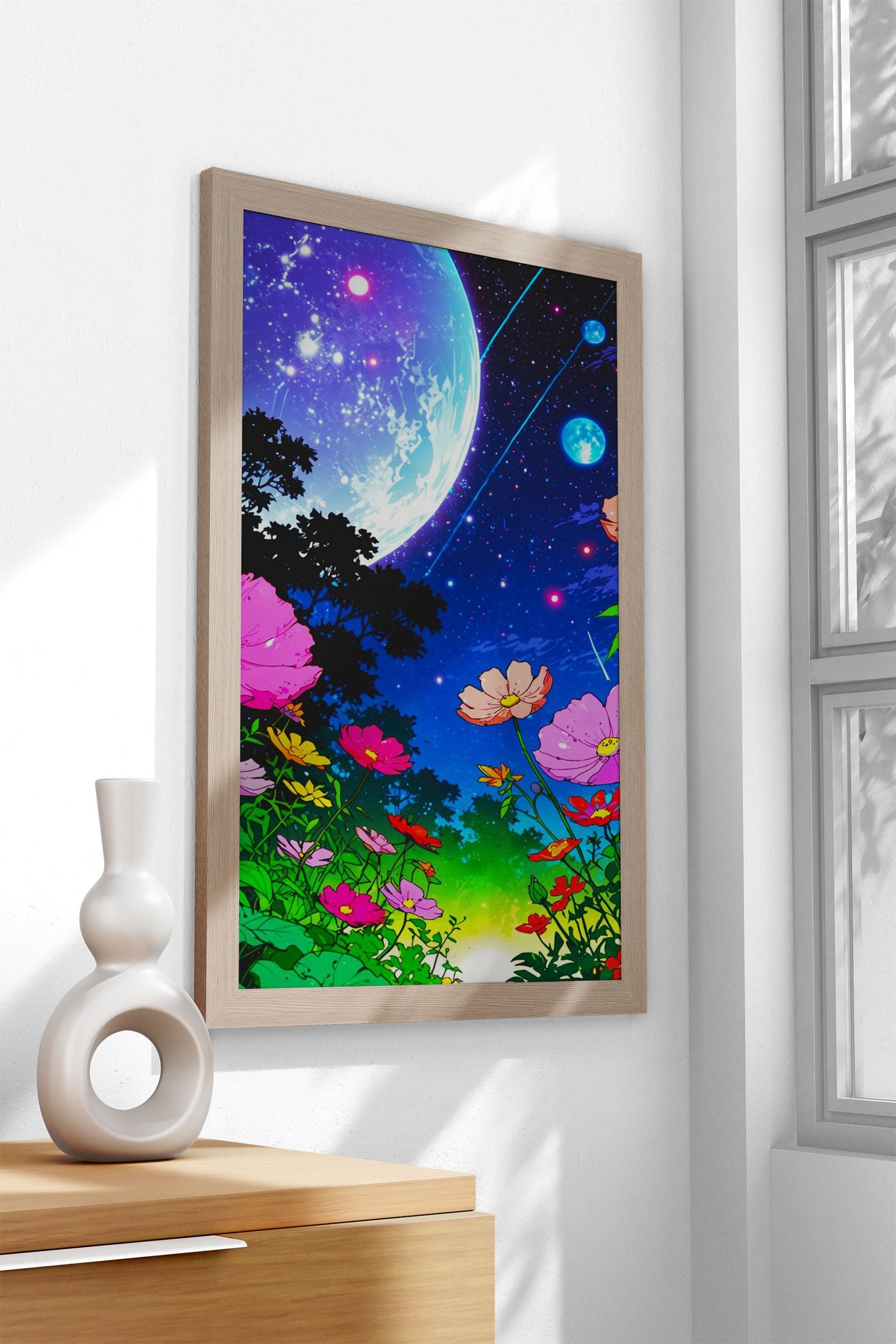Cosmic Garden Asian Style Poster | Wall Art for Home & Office | High-Quality Print - High-Quality Visual Display