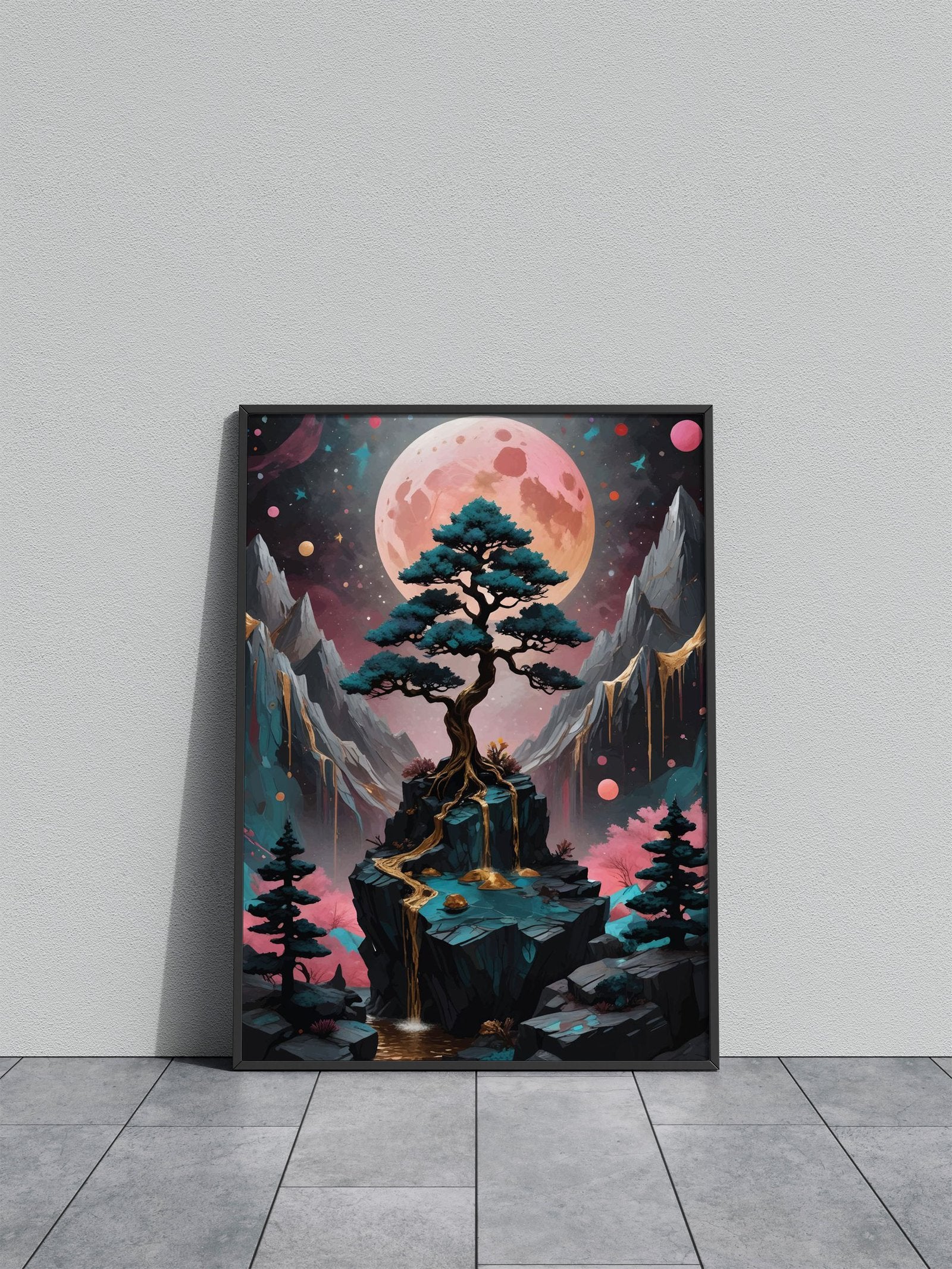 Cosmic Landscapes Asian Style Poster | Wall Art for Home & Office | High-Quality Print - High-Quality Visual Display