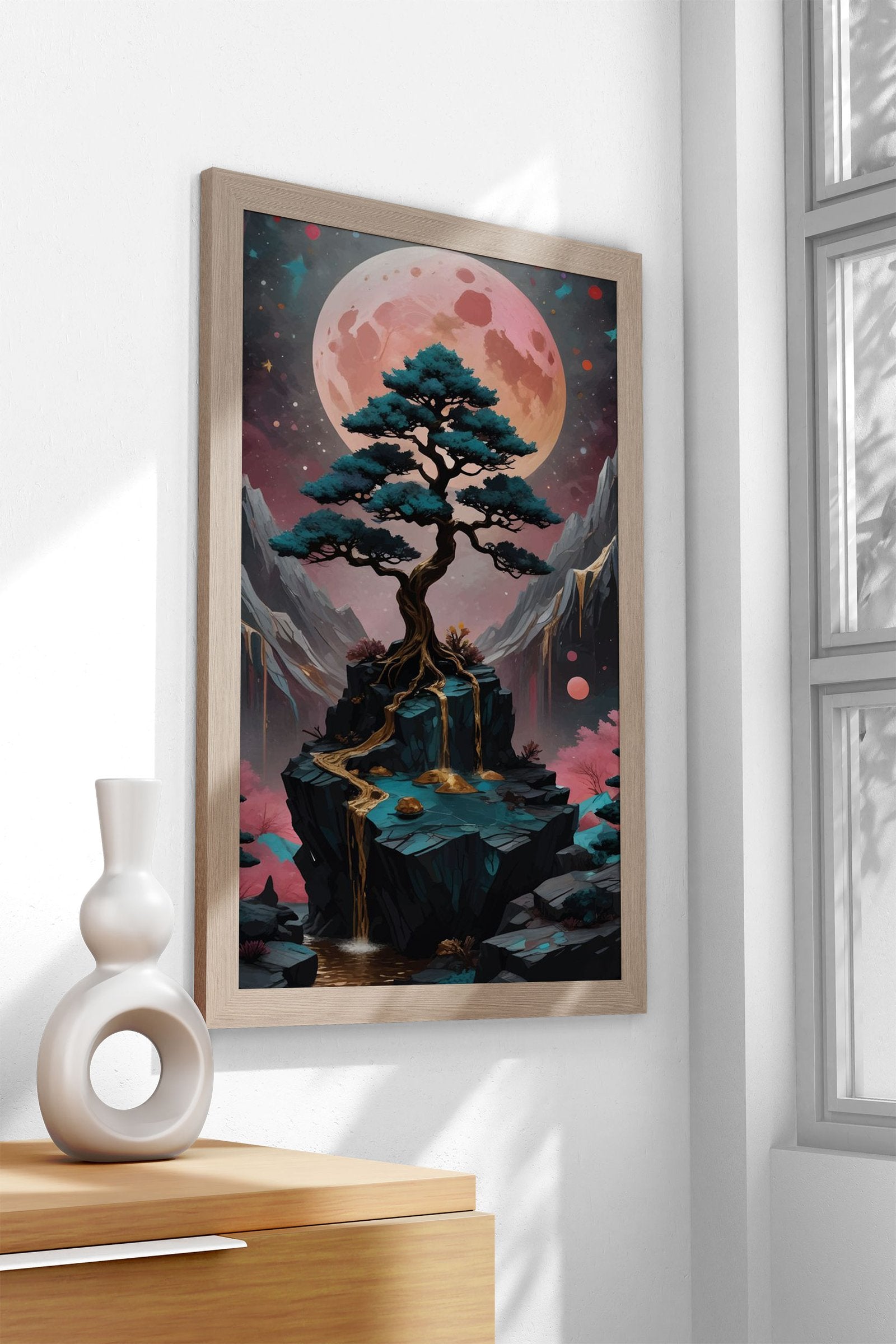 Cosmic Landscapes Asian Style Poster | Wall Art for Home & Office | High-Quality Print - High-Quality Visual Display