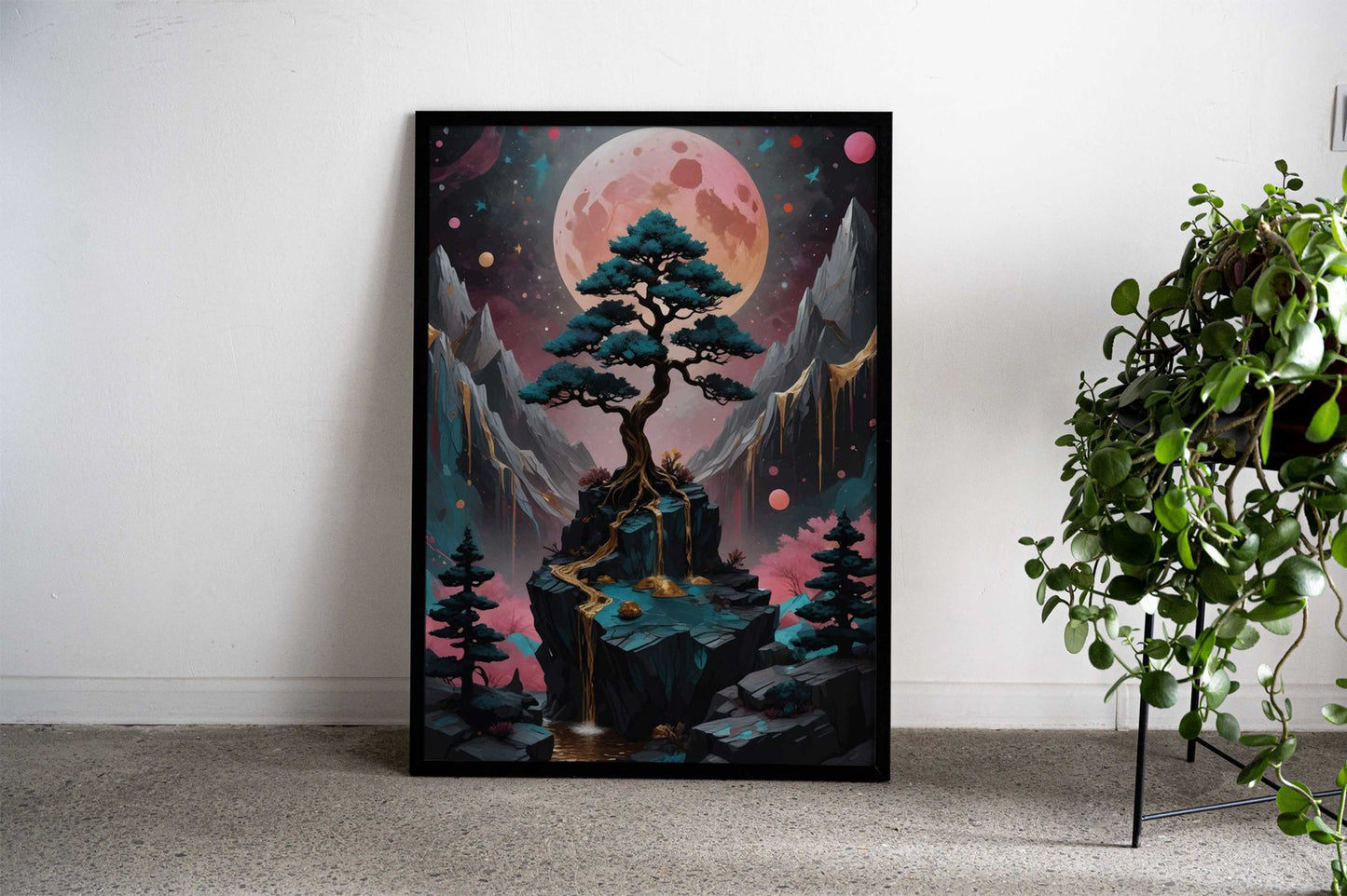 Cosmic Landscapes Asian Style Poster | Wall Art for Home & Office | High-Quality Print - High-Quality Visual Display