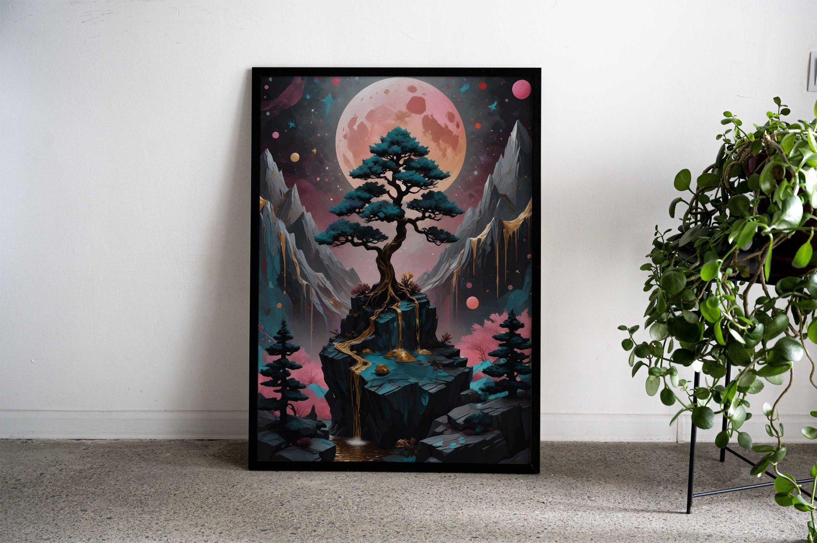 Cosmic Landscapes Asian Style Poster | Wall Art for Home & Office | High-Quality Print - High-Quality Visual Display