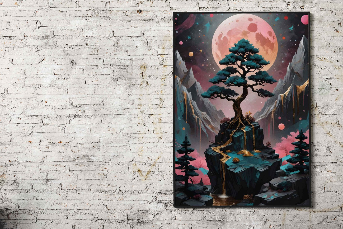 Cosmic Landscapes Asian Style Poster | Wall Art for Home & Office | High-Quality Print - High-Quality Visual Display