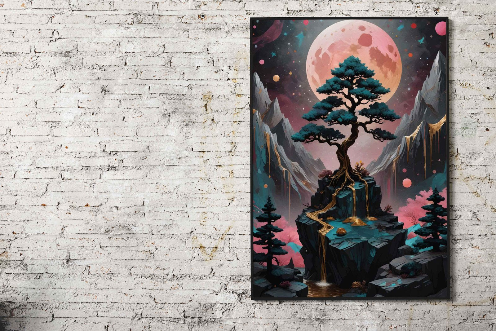 Cosmic Landscapes Asian Style Poster | Wall Art for Home & Office | High-Quality Print - High-Quality Visual Display