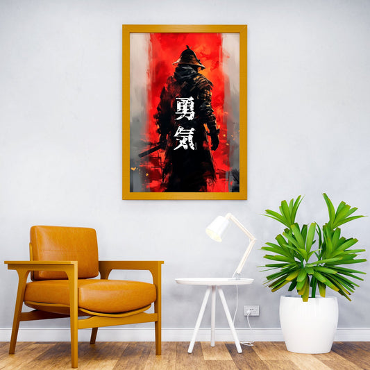 Courage Asian Style Poster | Wall Art for Home & Office | High-Quality Print - High-Quality Visual Display