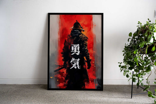 Courage Asian Style Poster | Wall Art for Home & Office | High-Quality Print - High-Quality Visual Display
