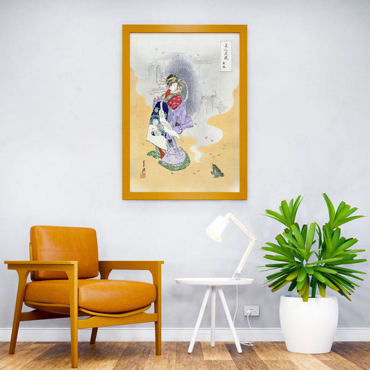 Courtesan and Frog Asian Style Poster | Wall Art for Home & Office | High-Quality Print - High-Quality Visual Display