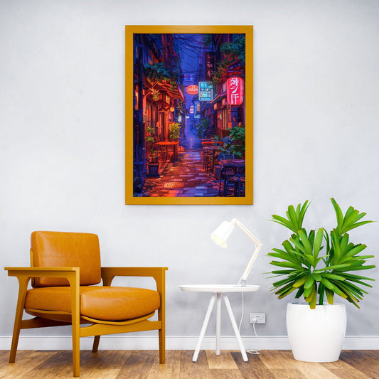 Cozy Anime Street Asian Style Poster | Wall Art for Home & Office | High-Quality Print - High-Quality Visual Display
