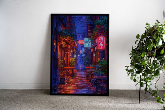 Cozy Anime Street Asian Style Poster | Wall Art for Home & Office | High-Quality Print - High-Quality Visual Display