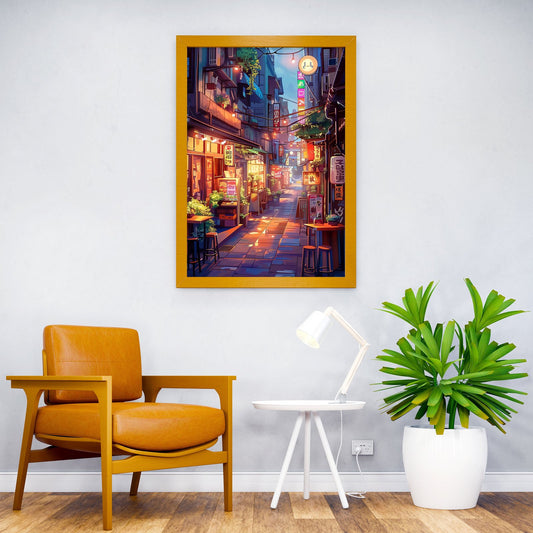 Cozy Lofi Street Anime Asian Style Poster | Wall Art for Home & Office | High-Quality Print - High-Quality Visual Display