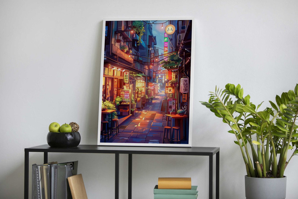 Cozy Lofi Street Anime Asian Style Poster | Wall Art for Home & Office | High-Quality Print - High-Quality Visual Display