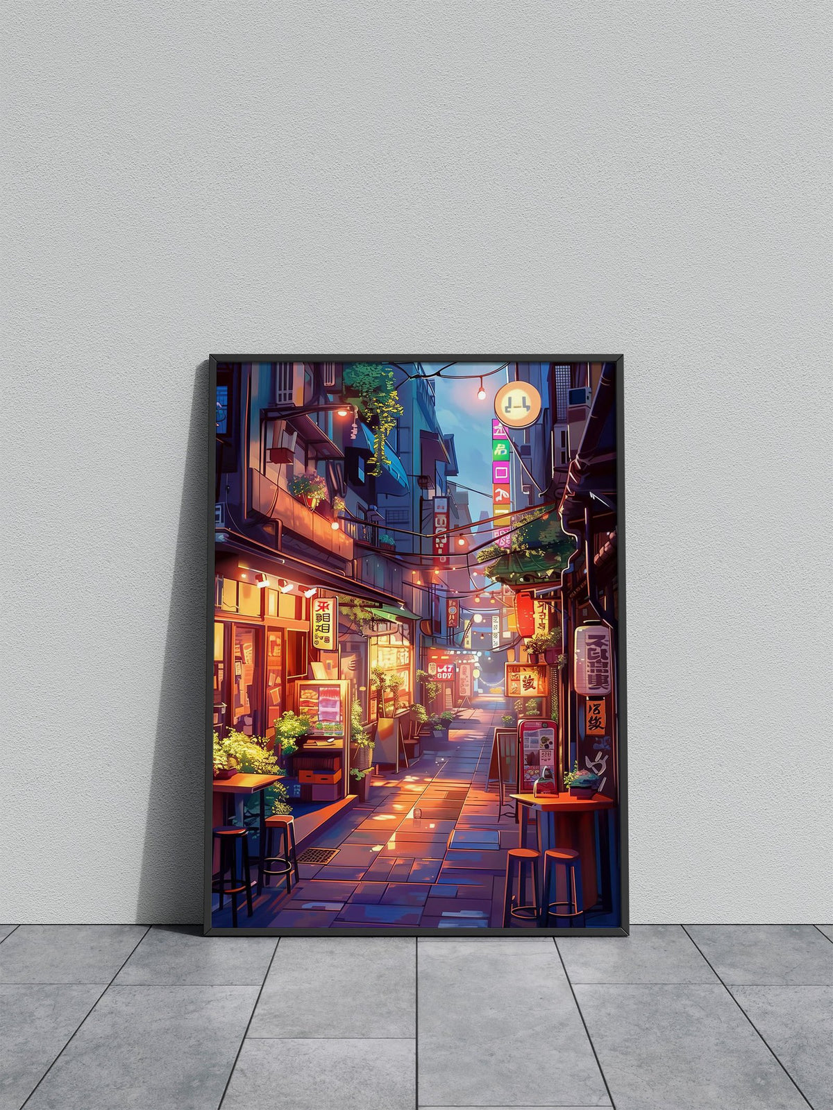 Cozy Lofi Street Anime Asian Style Poster | Wall Art for Home & Office | High-Quality Print - High-Quality Visual Display