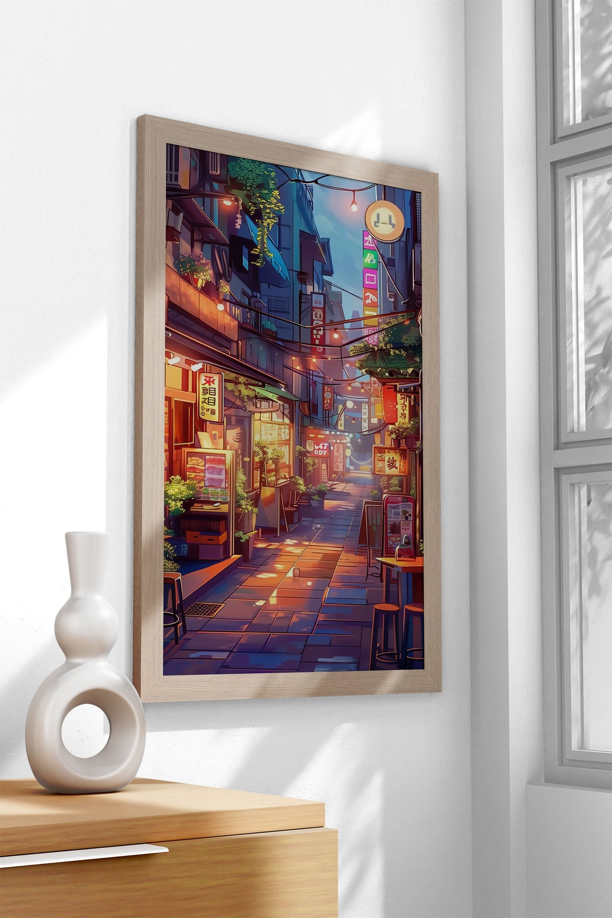 Cozy Lofi Street Anime Asian Style Poster | Wall Art for Home & Office | High-Quality Print - High-Quality Visual Display