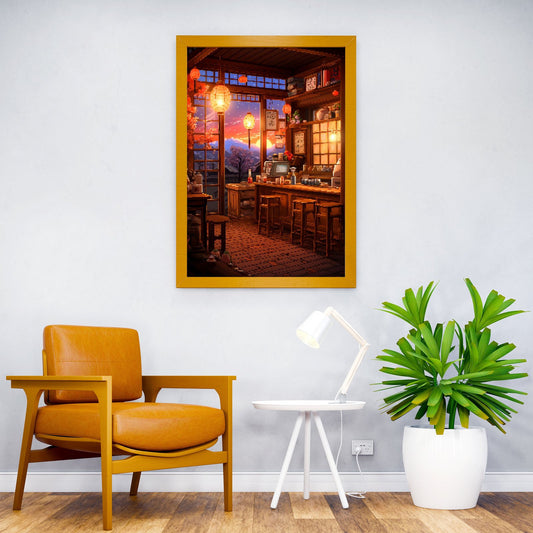 Cozy Ramen Shop Pixel Asian Style Poster | Wall Art for Home & Office | High-Quality Print - High-Quality Visual Display