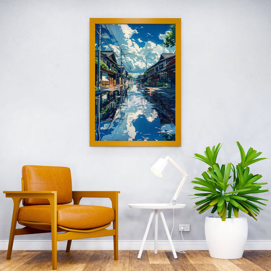 Cozy Street Anime Asian Style Poster | Wall Art for Home & Office | High-Quality Print - High-Quality Visual Display