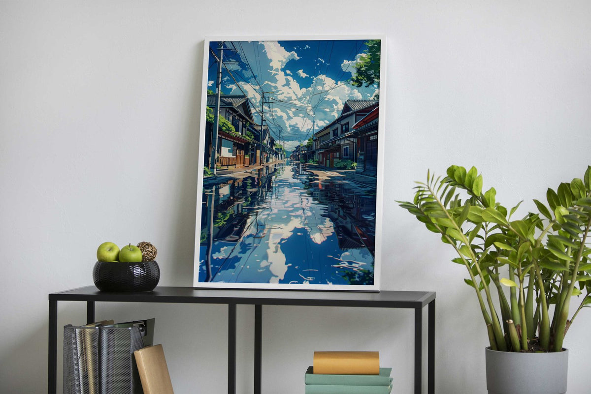 Cozy Street Anime Asian Style Poster | Wall Art for Home & Office | High-Quality Print - High-Quality Visual Display