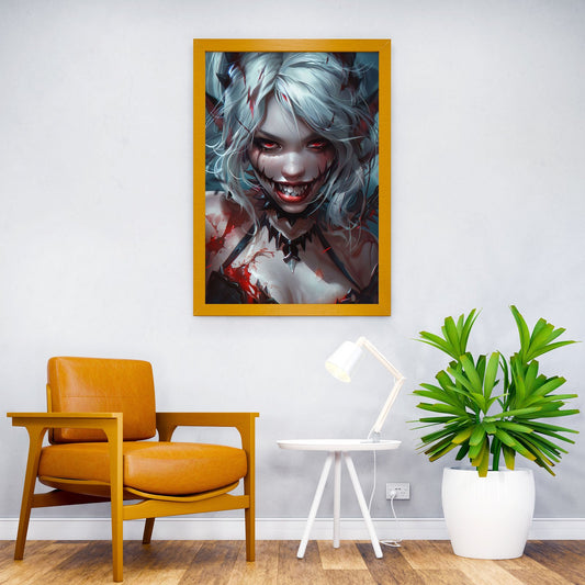 Crazy Anime School Girl Asian Style Poster | Wall Art for Home & Office | High-Quality Print - High-Quality Visual Display