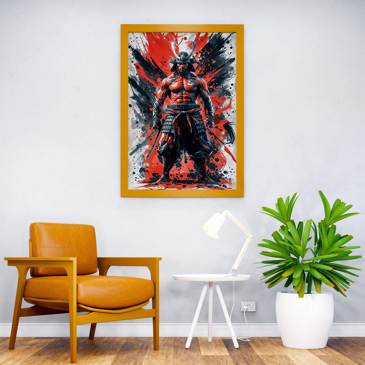 Crimson Samurai Asian Style Poster | Wall Art for Home & Office | High-Quality Print - High-Quality Visual Display