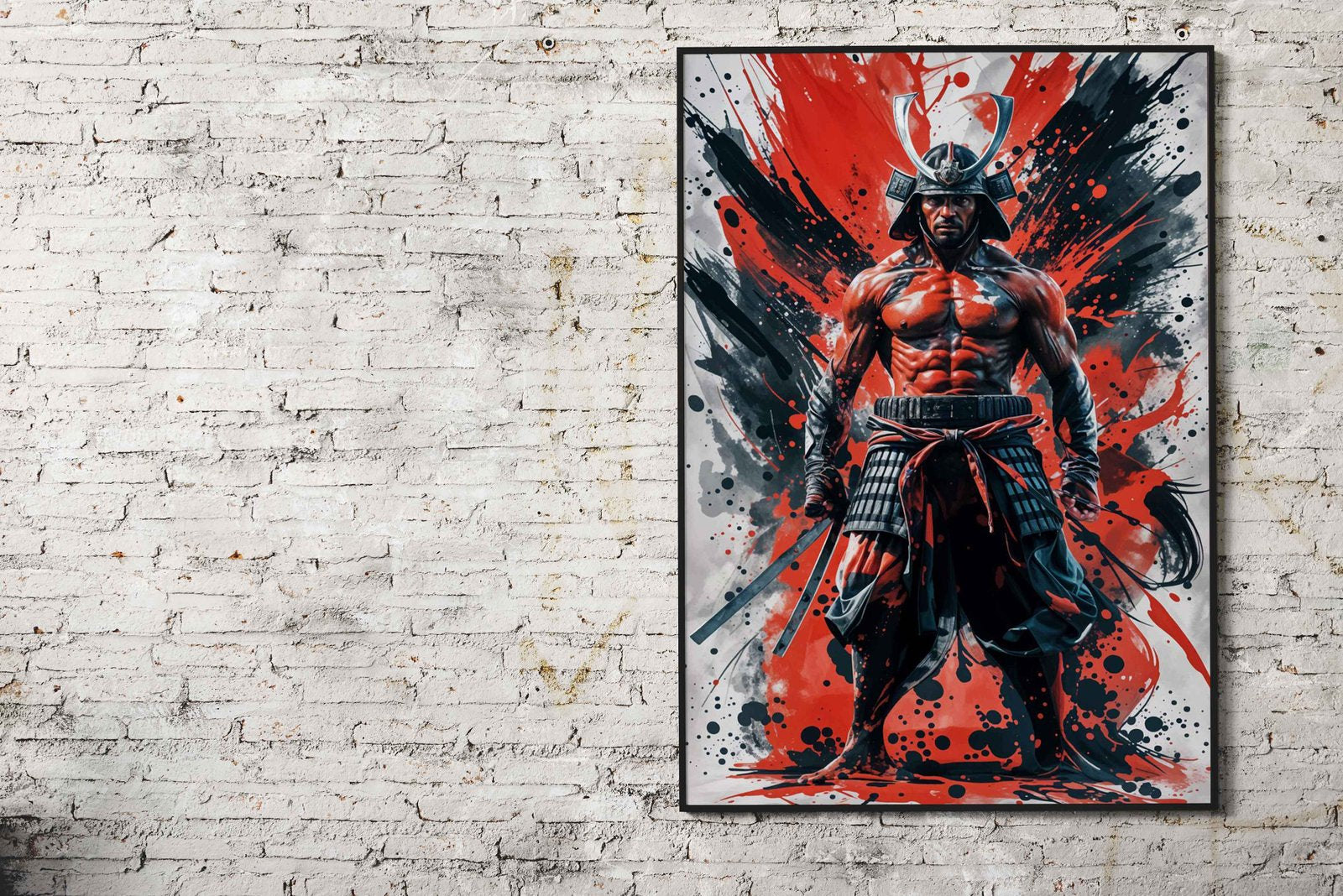 Crimson Samurai Asian Style Poster | Wall Art for Home & Office | High-Quality Print - High-Quality Visual Display