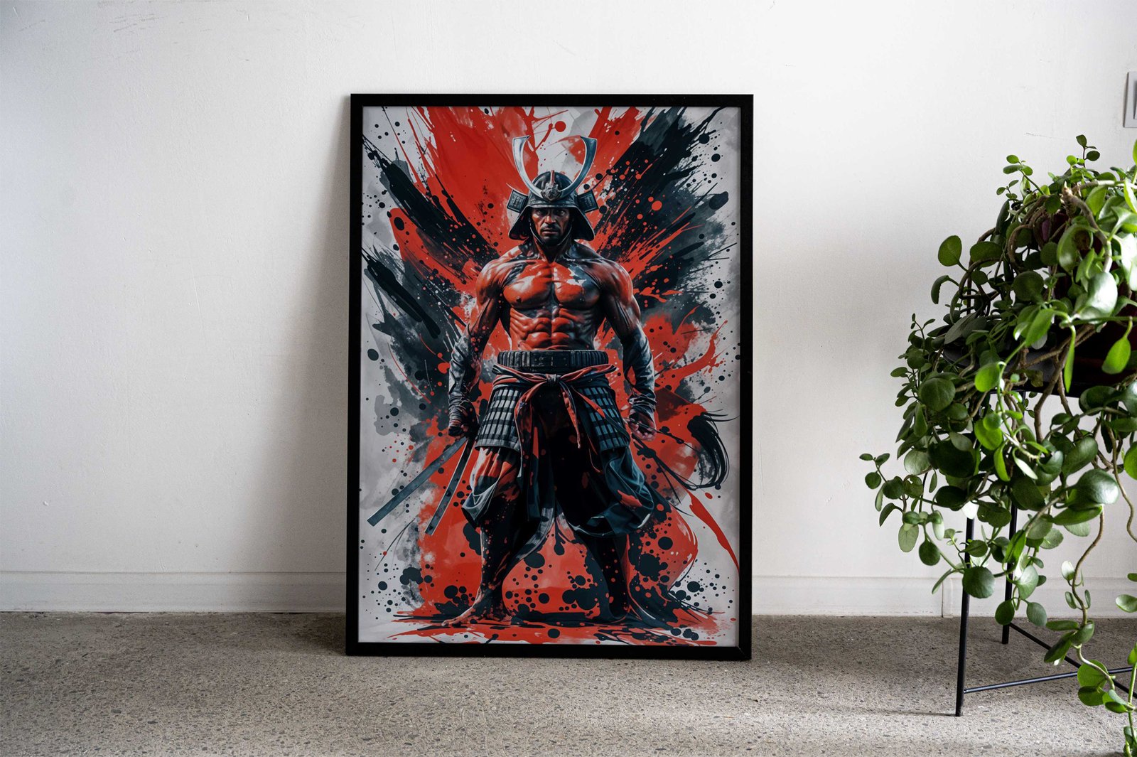Crimson Samurai Asian Style Poster | Wall Art for Home & Office | High-Quality Print - High-Quality Visual Display