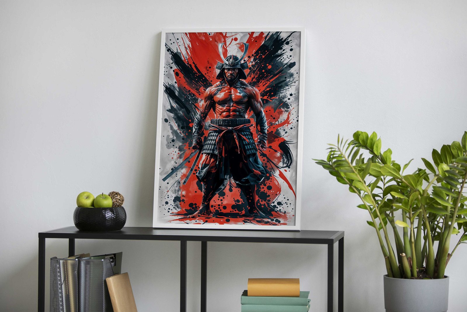 Crimson Samurai Asian Style Poster | Wall Art for Home & Office | High-Quality Print - High-Quality Visual Display