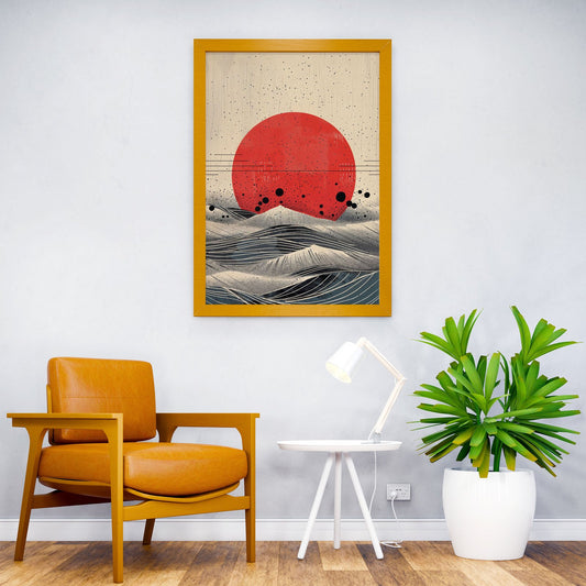 Crimson Tide Asian Style Poster | Wall Art for Home & Office | High-Quality Print - High-Quality Visual Display