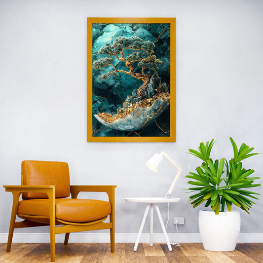 Crystal Realm Bonsai Tree Asian Style Poster | Wall Art for Home & Office | High-Quality Print - High-Quality Visual Display