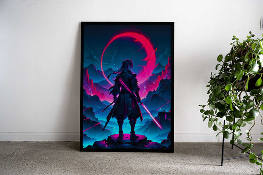 Cyber Samurai 2 Asian Style Poster | Wall Art for Home & Office | High-Quality Print - High-Quality Visual Display