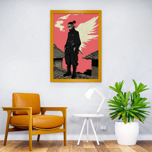 Cyber Samurai Style Asian Style Poster | Wall Art for Home & Office | High-Quality Print - High-Quality Visual Display