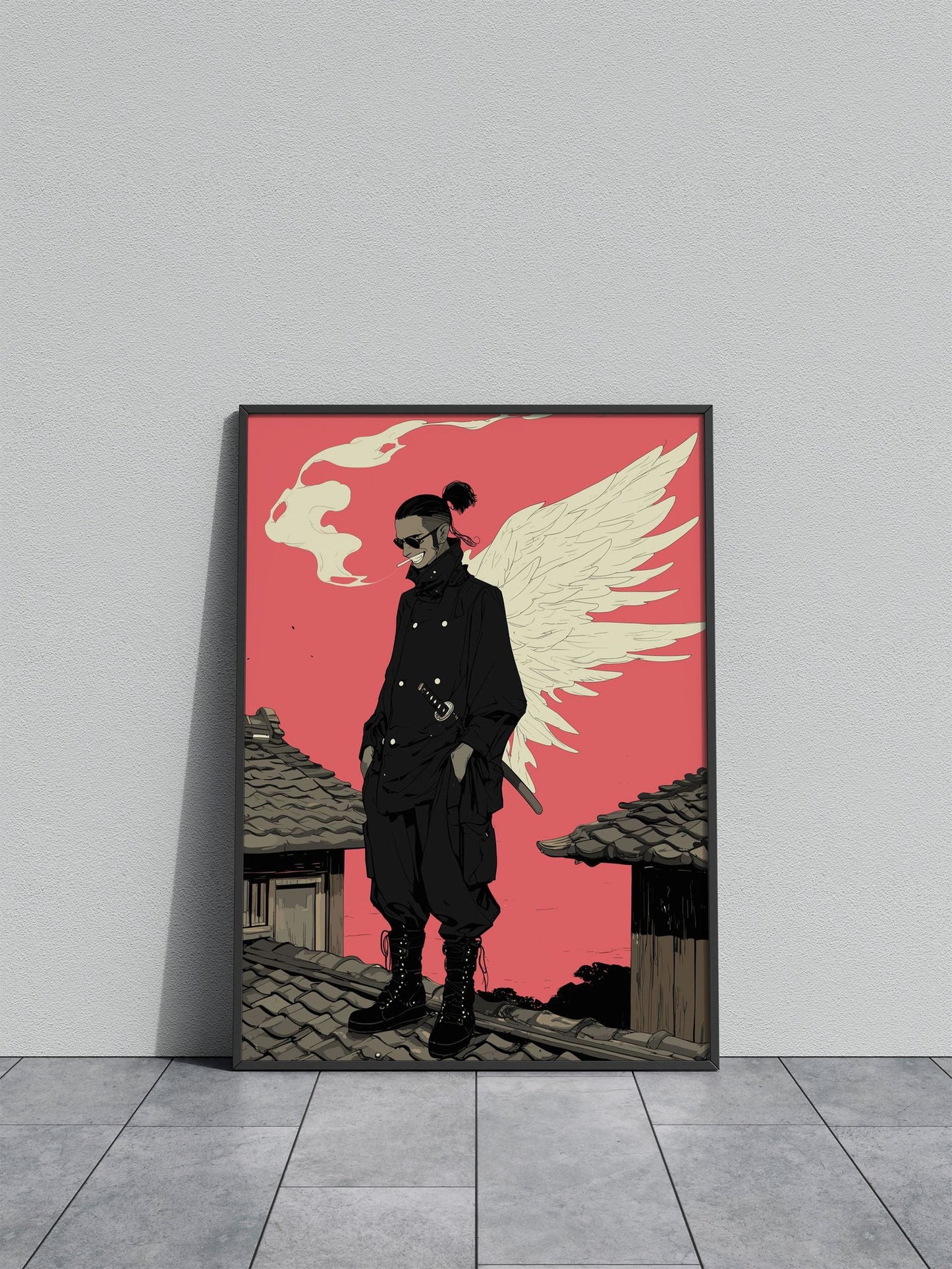 Cyber Samurai Style Asian Style Poster | Wall Art for Home & Office | High-Quality Print - High-Quality Visual Display