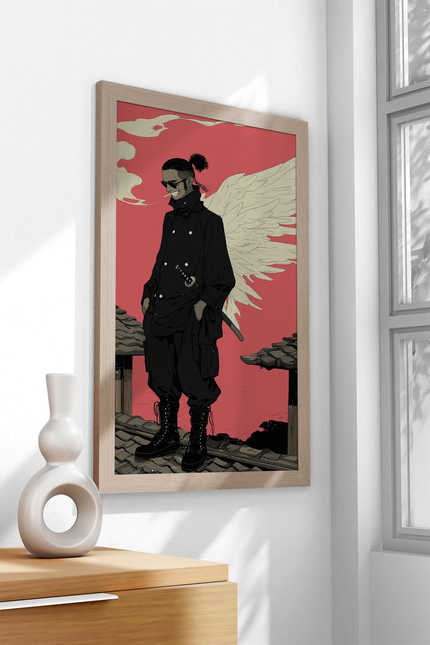 Cyber Samurai Style Asian Style Poster | Wall Art for Home & Office | High-Quality Print - High-Quality Visual Display
