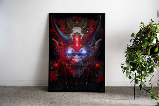 Cyber Samurai Asian Style Poster | Wall Art for Home & Office | High-Quality Print - High-Quality Visual Display